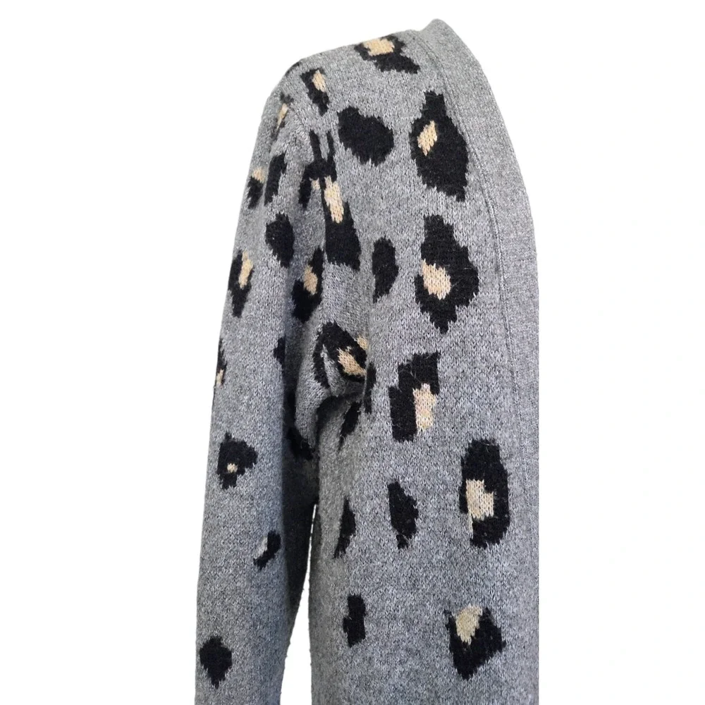 Maurice's Animal Leopard Print Sweater Open Front Cardigan Plus Size 2X‎ - XXL